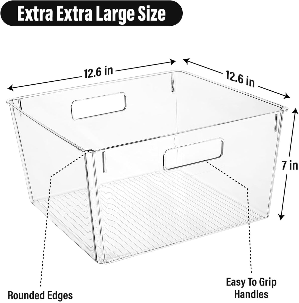 CONTROL KITCHEN clear bin ideal for pantry storage with sturdy construction