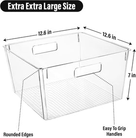 CONTROL KITCHEN clear bin ideal for pantry storage with sturdy construction