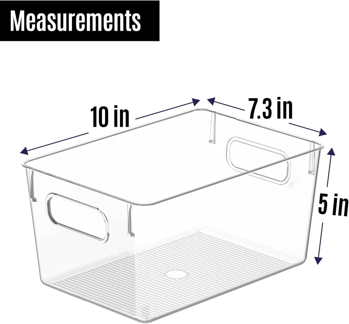 CONTROL KITCHEN fridge organizer bin keeps contents visible and organized.