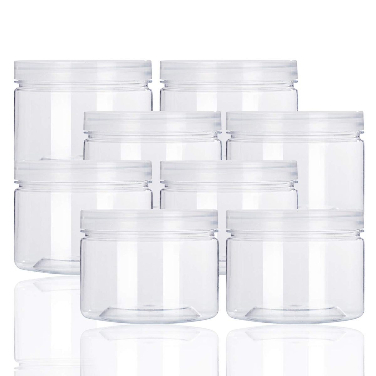 Coobbar 12oz clear jar pack with wide mouths for easy filling and pouring