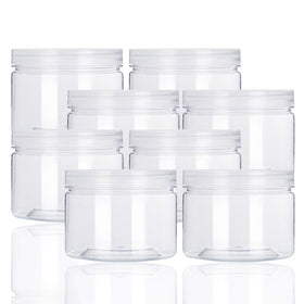 Coobbar 12oz clear jar pack with wide mouths for easy filling and pouring