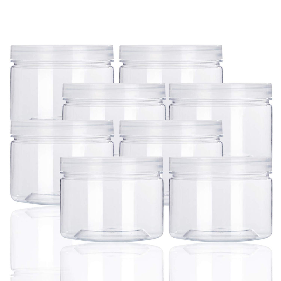 Coobbar 12oz clear jar pack with wide mouths for easy filling and pouring