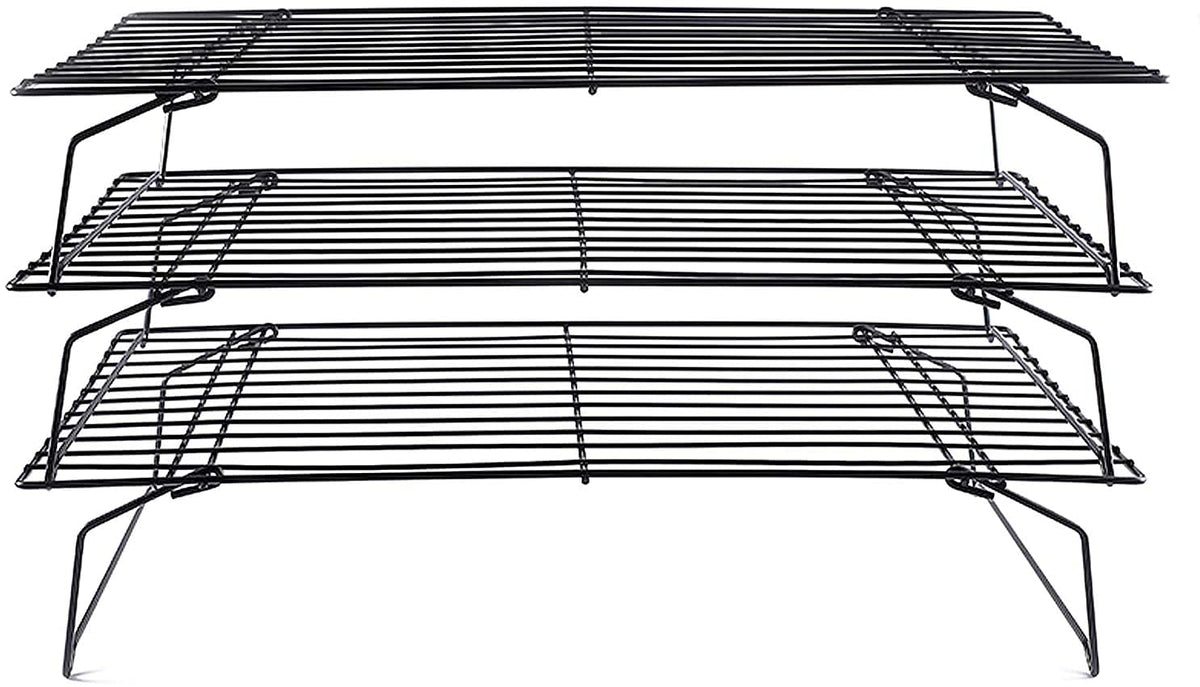 Coobbar 3-tier stainless steel cooling rack for even airflow and quick cooling.