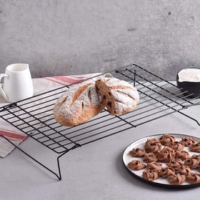 Coobbar large-capacity rack fits multiple baking sheets and saves space.