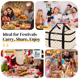Coobiiya insulated casserole carrier uses durable 600D oxford fabric for longevity