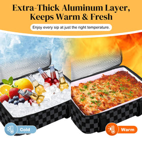 Coobiiya insulated casserole carrier interior foil liner keeps foods secure