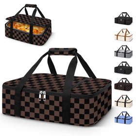 Coobiiya insulated casserole carrier main compartment showcasing spacious capacity for 9x13 dishes at gatherings.