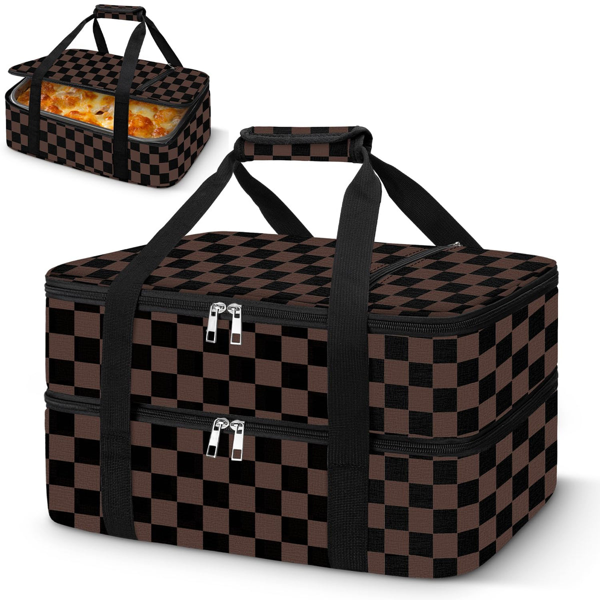 Coobiiya insulated casserole carrier open top for quick meal access