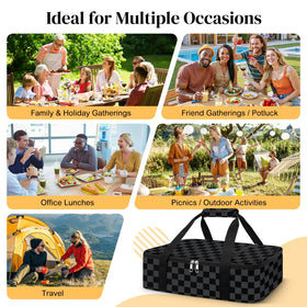 Coobiiya carrier shown at a picnic, keeping meals organized