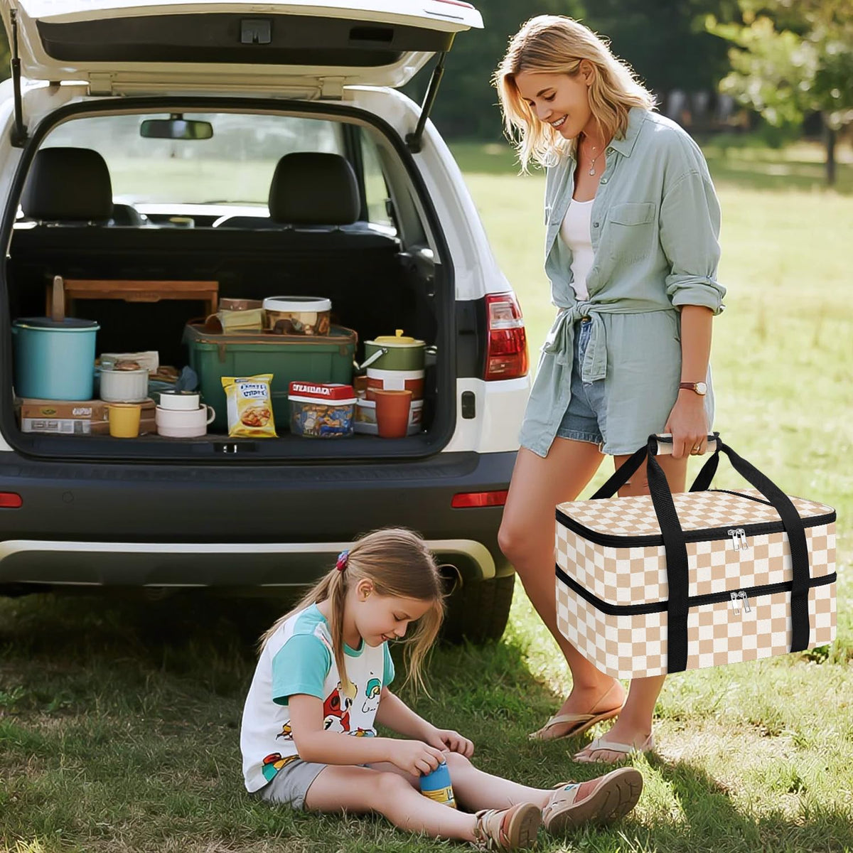 Coobiiya insulated casserole carrier ideal for picnics and potlucks