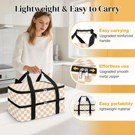 Coobiiya insulated casserole carrier highlights thermal insulation for hot or cold meals