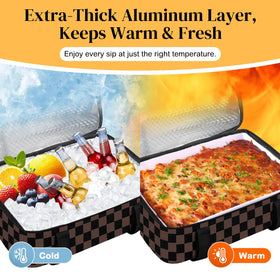 Coobiiya insulated carrier two-size options open layout supports 9x13 or 11x15 pans.
