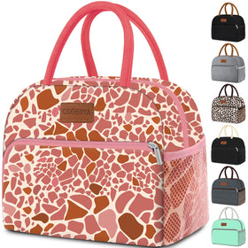 Coobiiya lunch bag pink leopard front view showing stylish design