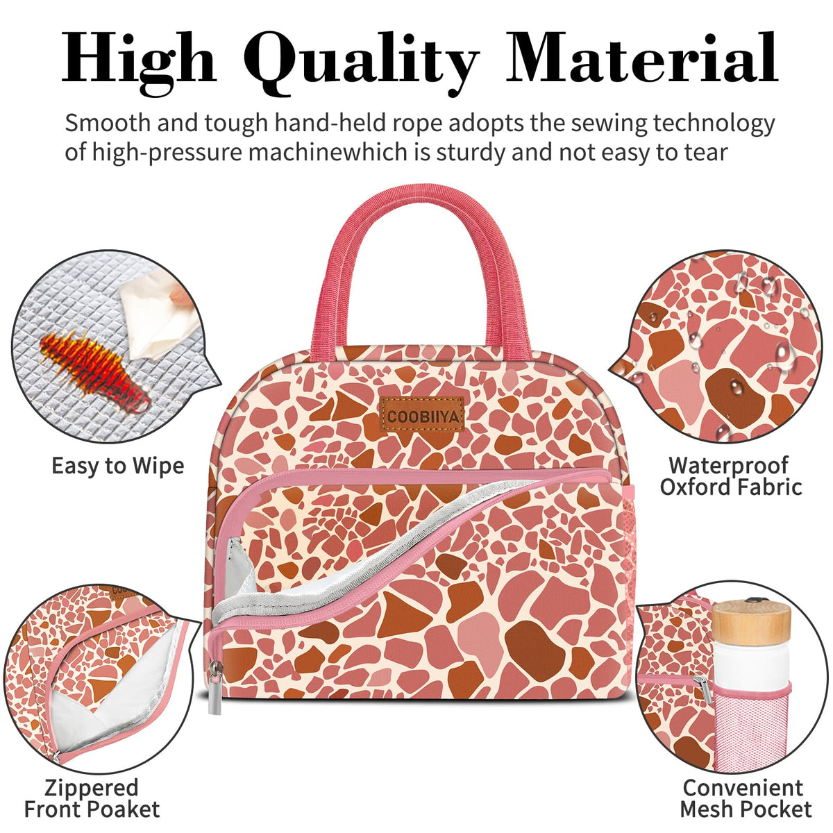 Coobiiya front zip pocket securely stores utensils