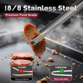 COOCLAN one-piece design tongs for hygienic use and easy care