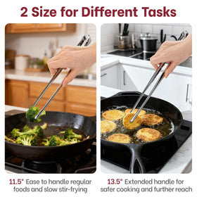 COOCLAN ergonomic handle improves control during flipping and plating