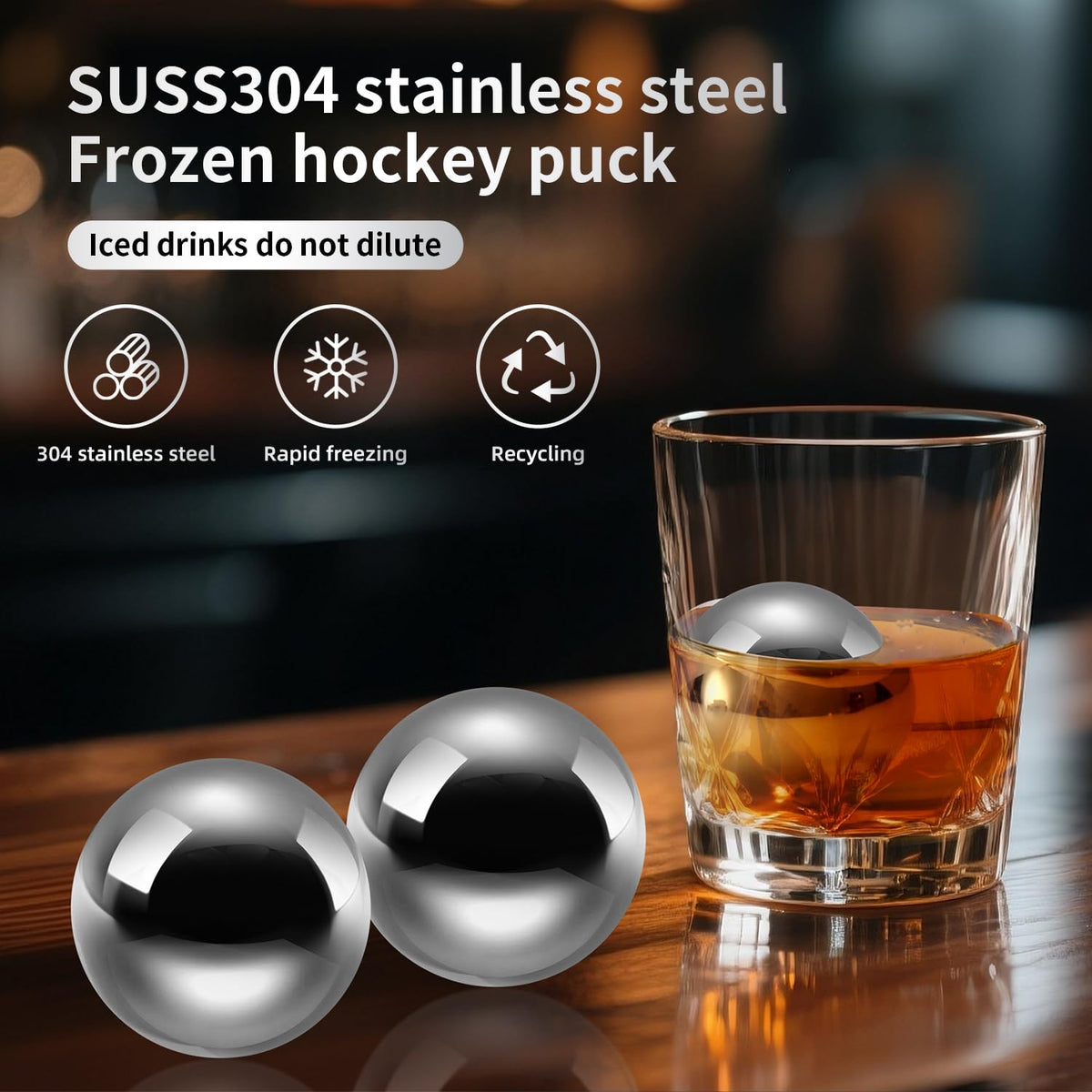 coocuture XL ice cubes gently chill thick beverages