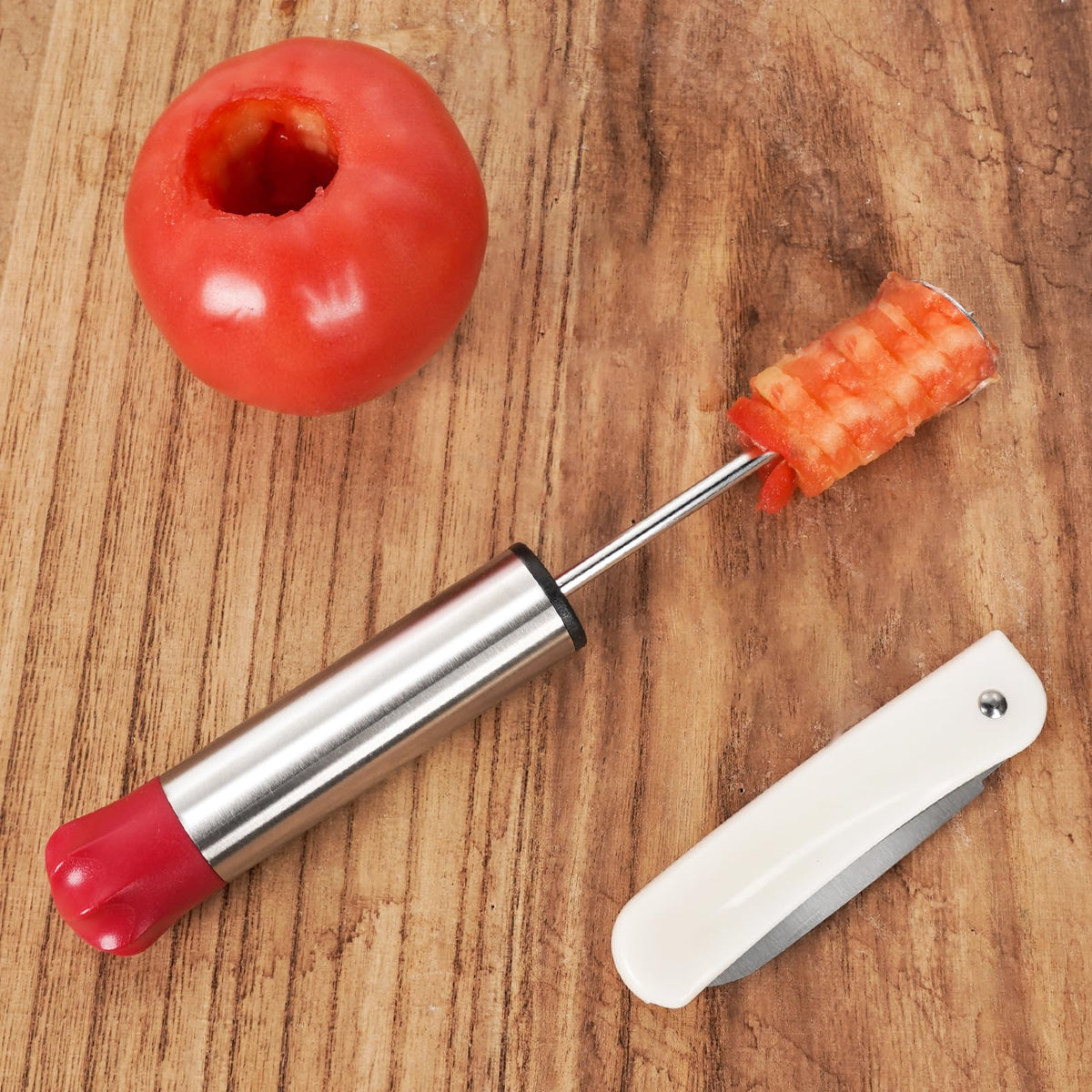 Cook Guy ergonomic anti-slip handle for comfortable coring.