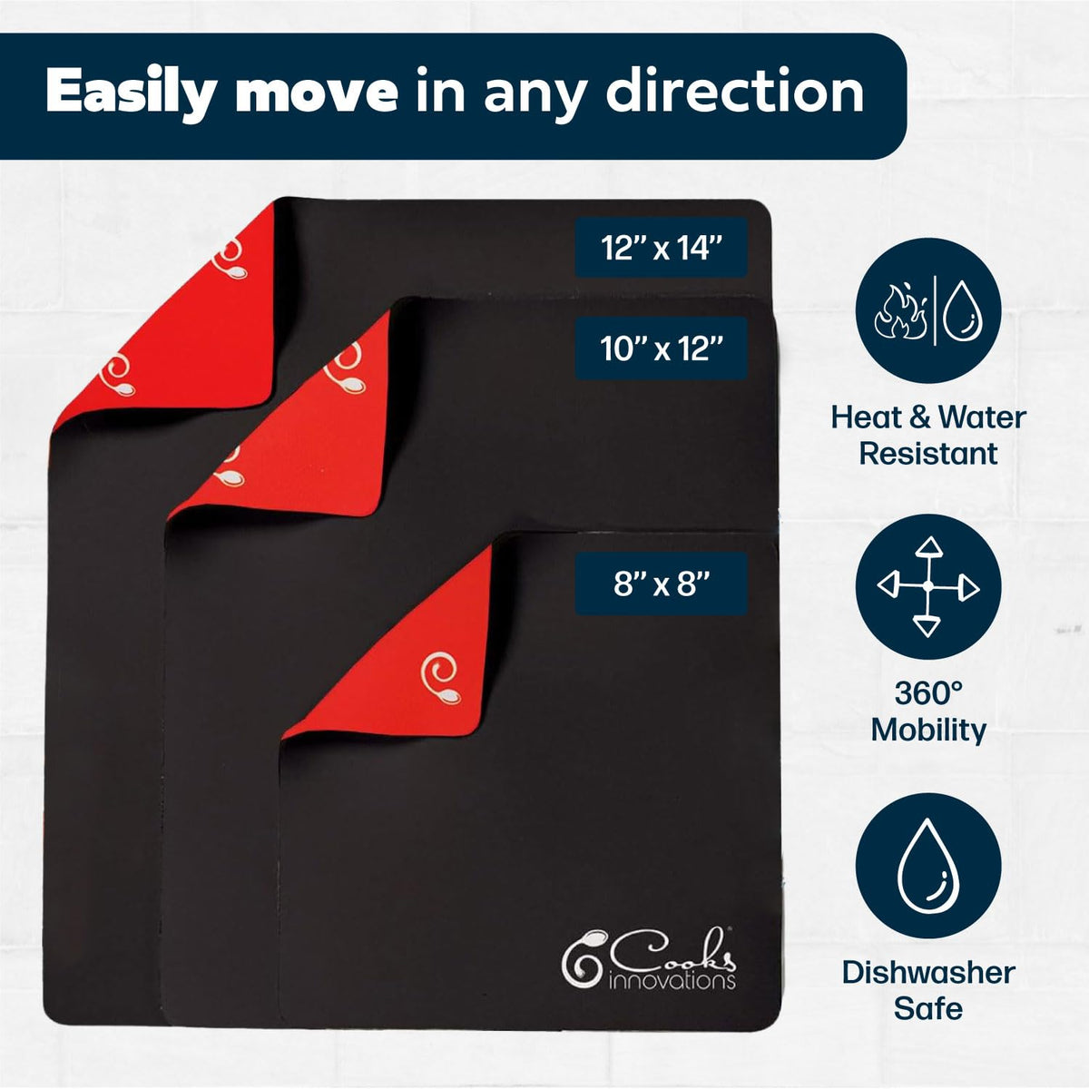 Cook Innovations mats under Ninja appliances protect counters