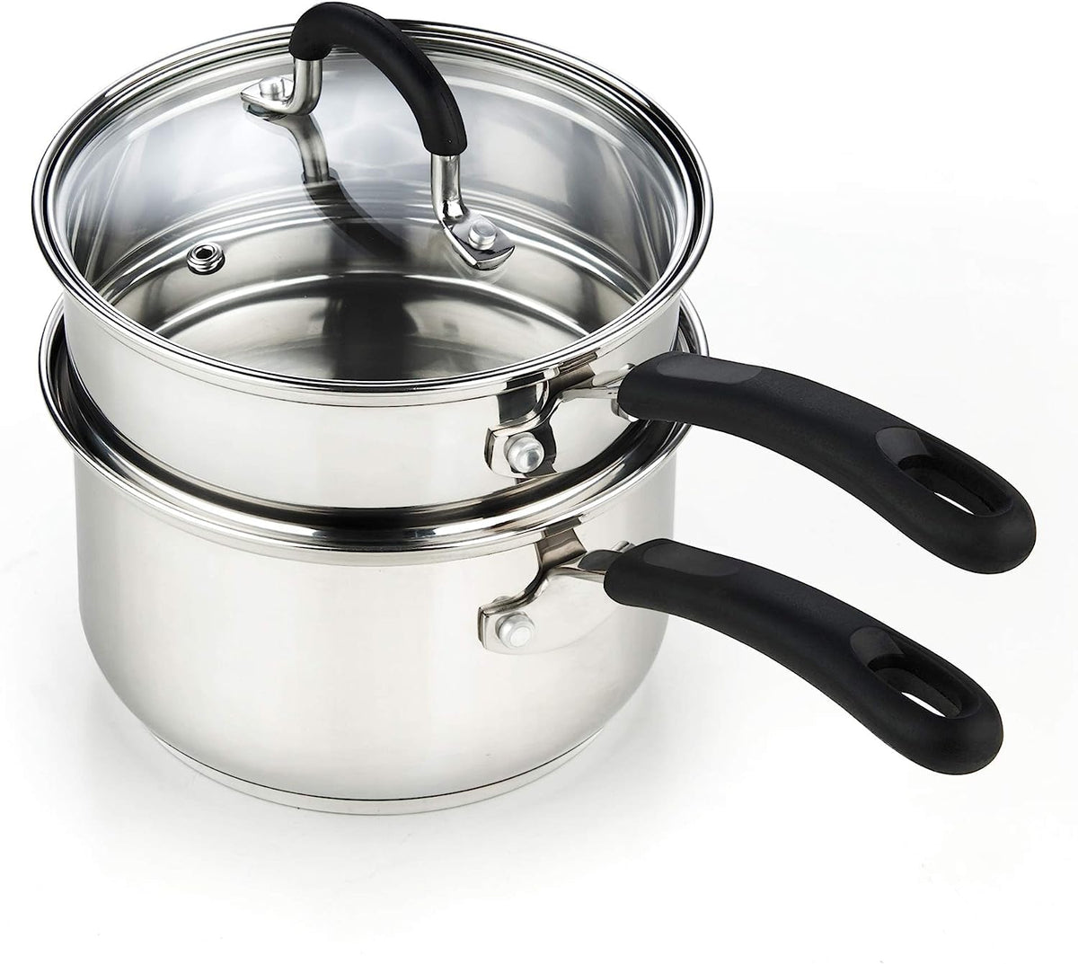 Cook N Home 02655 double boiler pan ready for gentle melts and delicate sauces