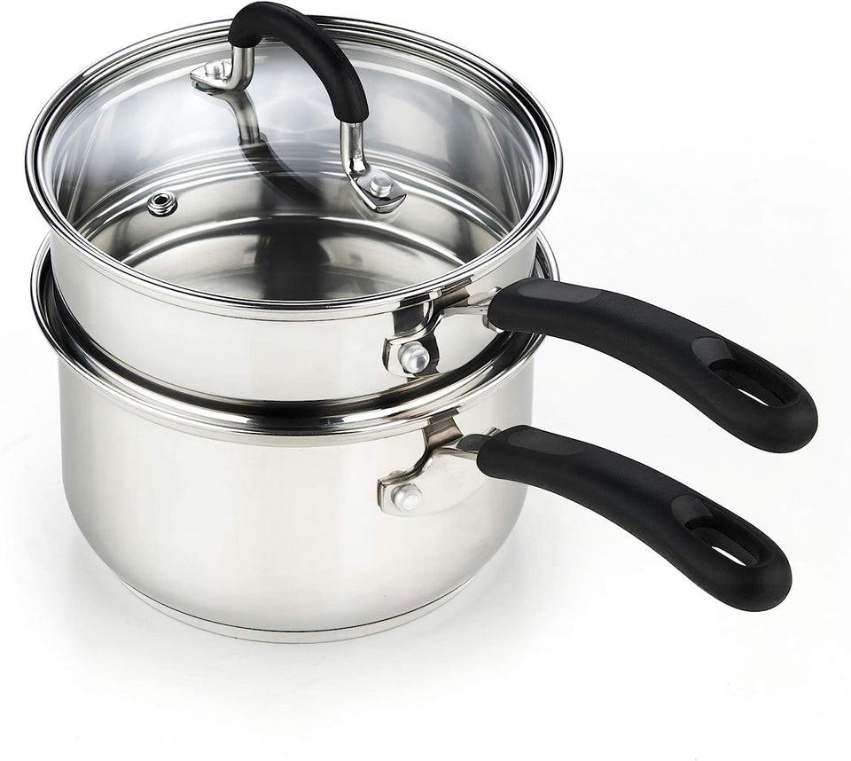 Cook N Home 02655 double boiler pan ready for gentle melts and delicate sauces