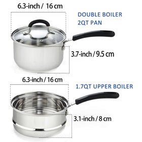 Cook N Home 02655 upper boiler insert for precise tempering and melting tasks