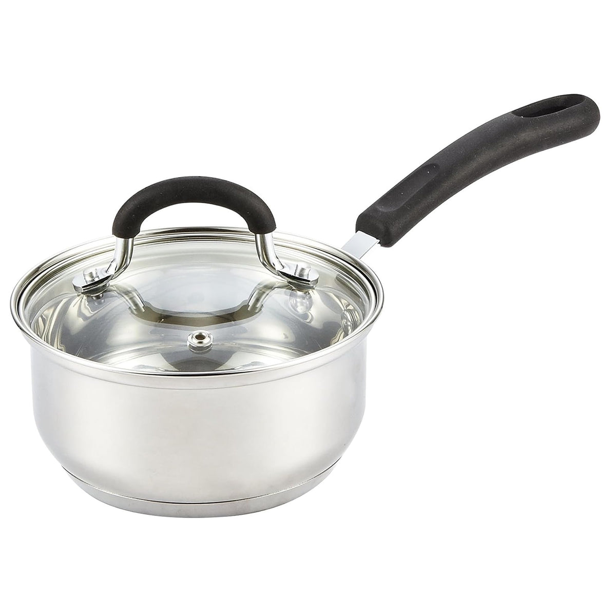 Cook N Home 1 Quart Saucepan with Lid showing even heat distribution