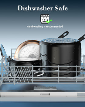 Cook N Home dishwasher-safe stockpot design simplifies cleanup after meals.