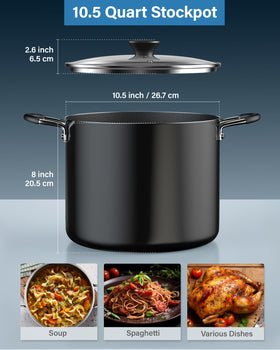 Cook N Home nonstick interior aids effortless food release and quick cleaning.