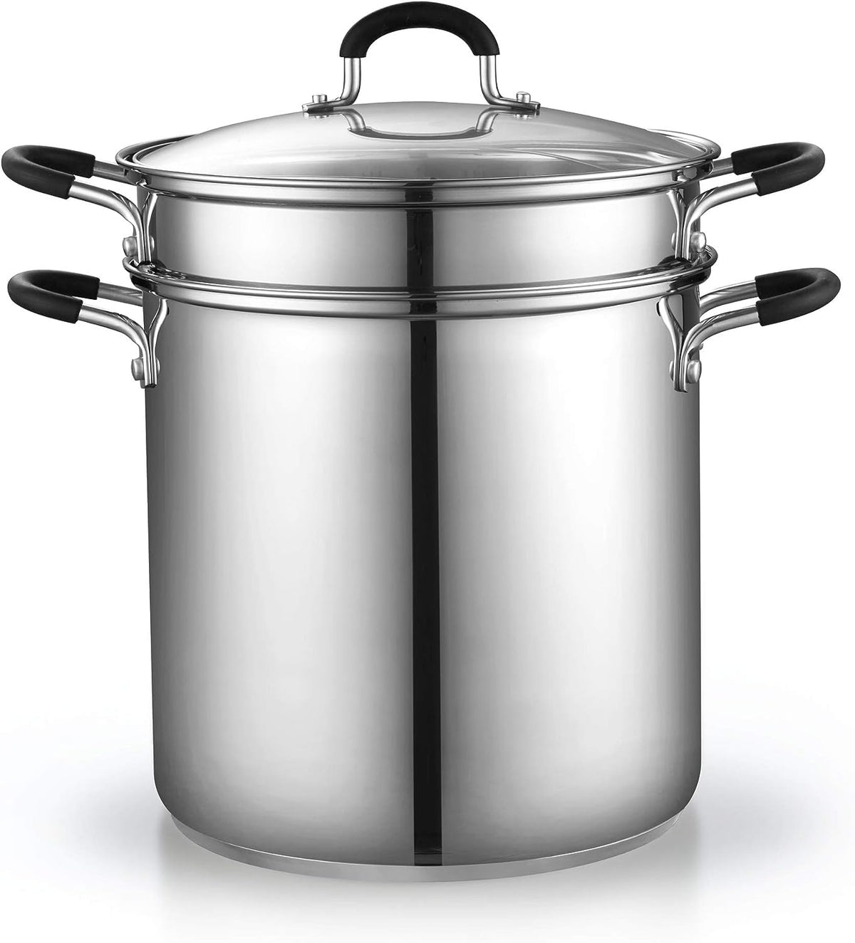 Cook N Home pasta insert lets noodles drain and steam.