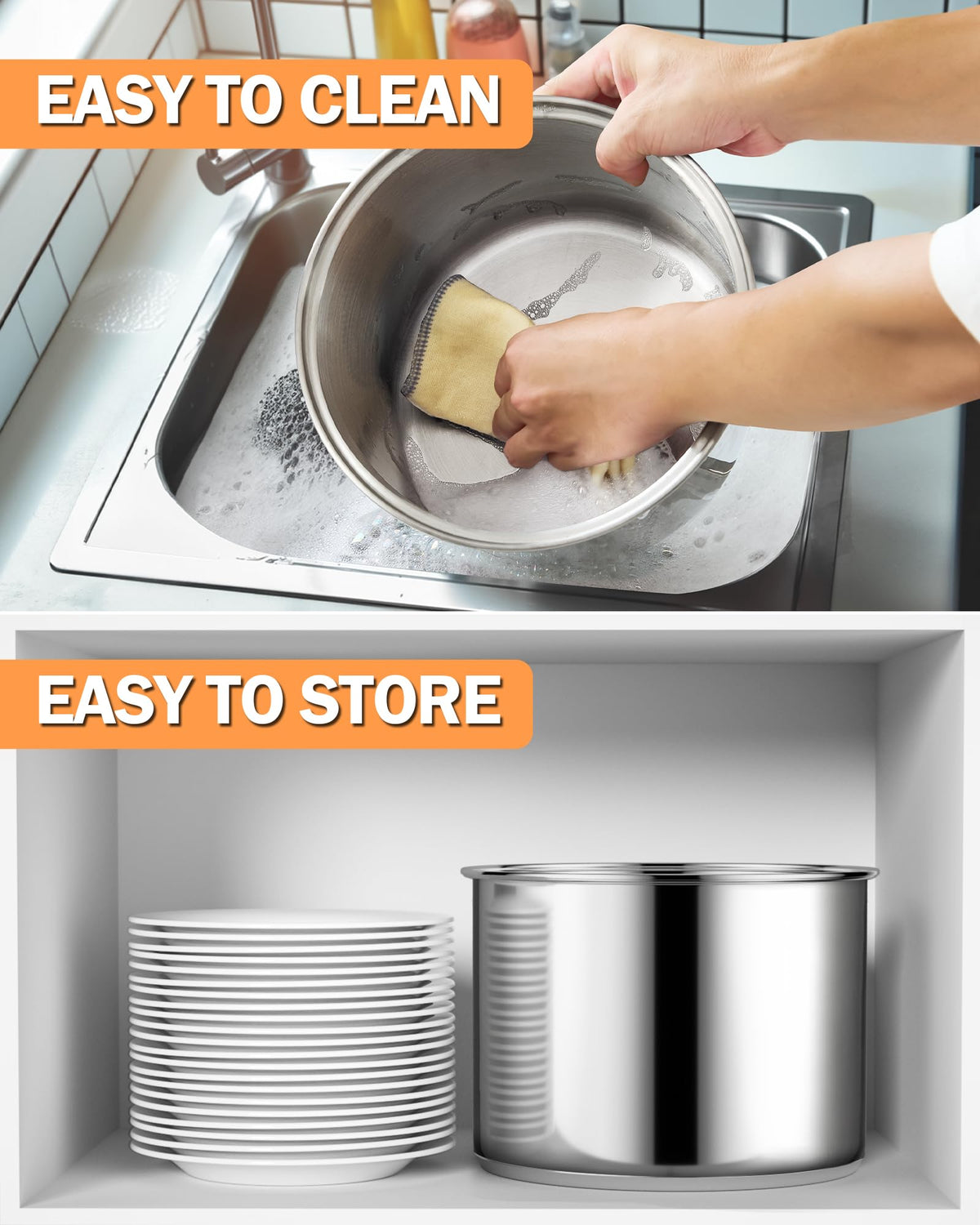 Durable all-metal gears support steady stirring to prevent sticking.