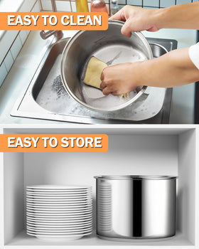 Durable all-metal gears support steady stirring to prevent sticking.
