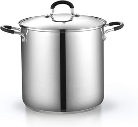 Cook N Home riveted handles stay cool and durable.