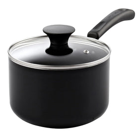 Cook N Home 2-qt saucepan with lid view for easy monitoring.