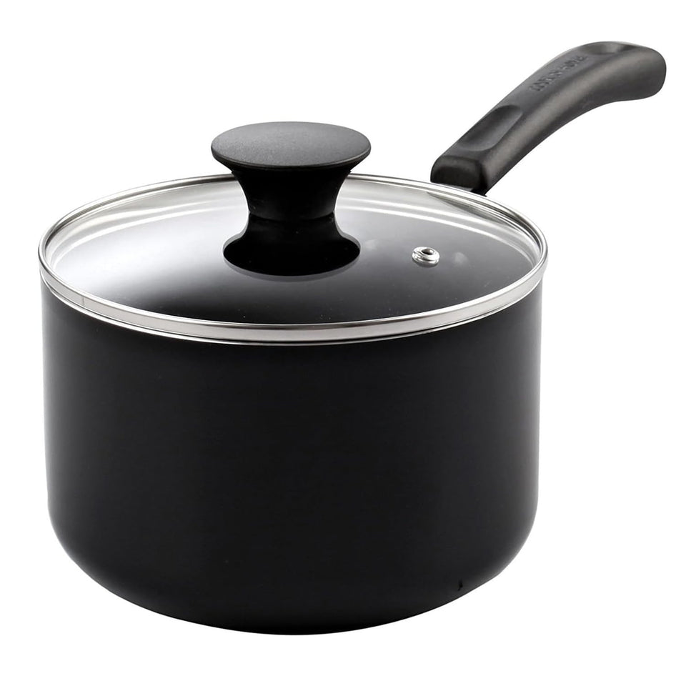 Cook N Home 2-qt saucepan with lid view for easy monitoring.