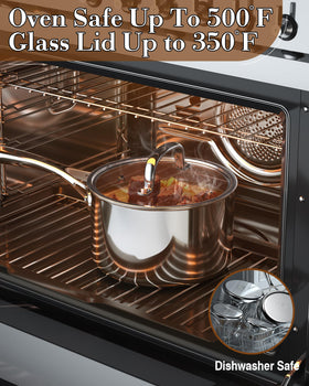 Cook N Home 3-quart capacity ideal for sauces.