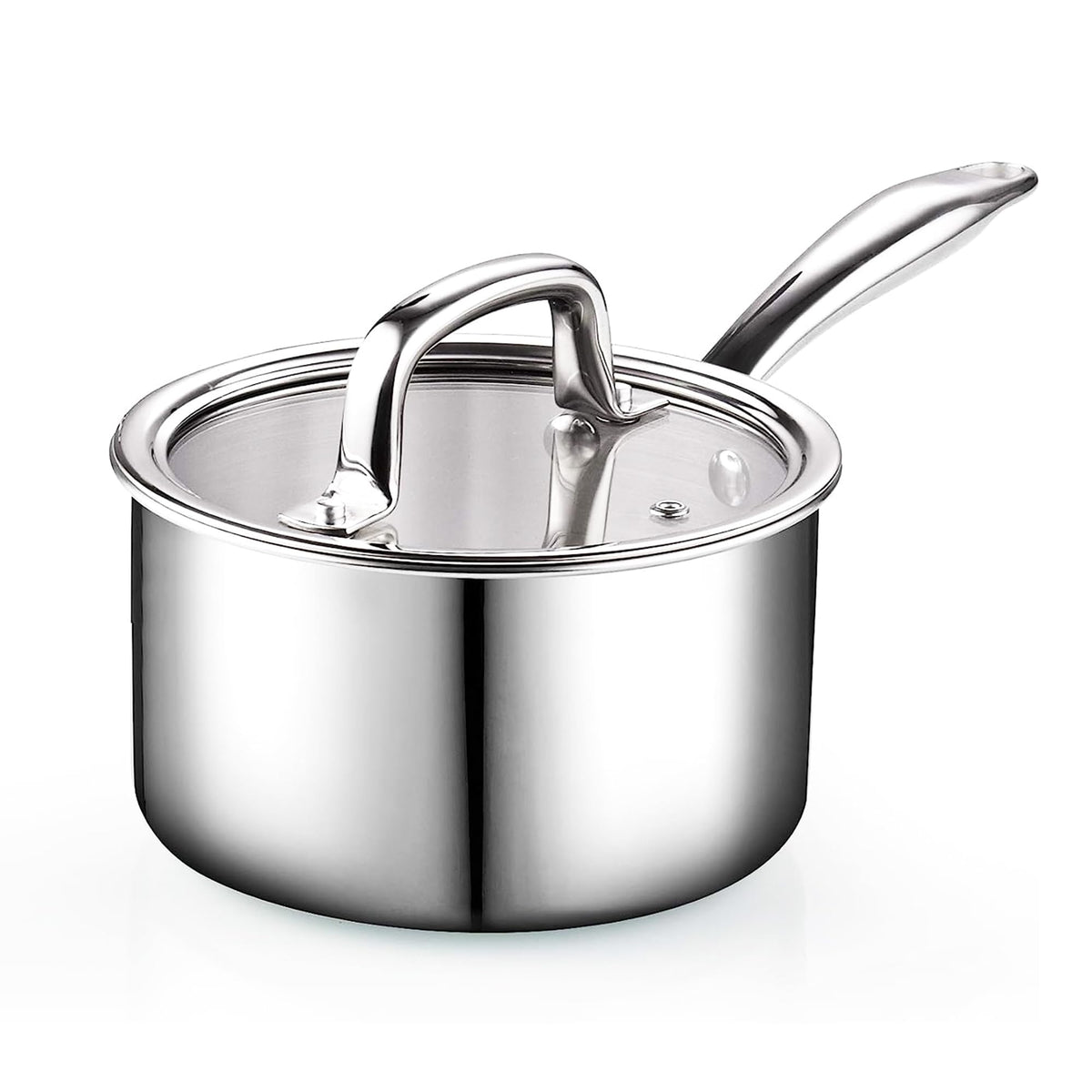 Cook N Home 3-quart saucepan with lid for even heating.