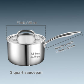 Cook N Home induction-ready saucepan for all cooktops.