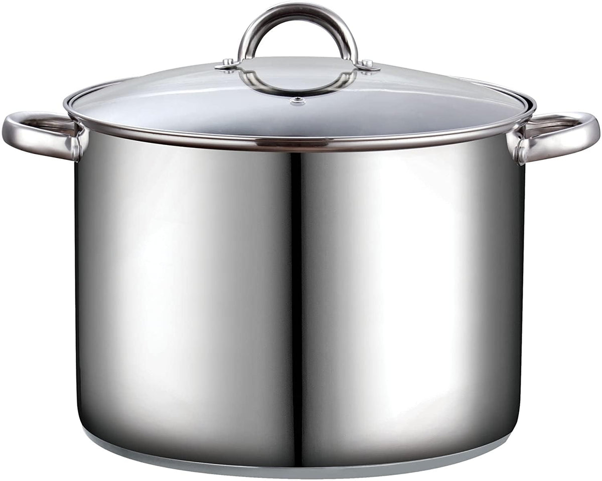 Cook N Home stockpot 16-quart with lid and steam vent for flavorful soups