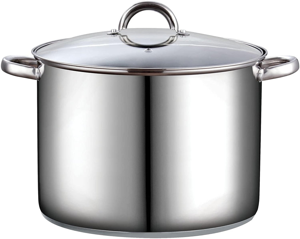 Cook N Home stockpot 16-quart with lid and steam vent for flavorful soups