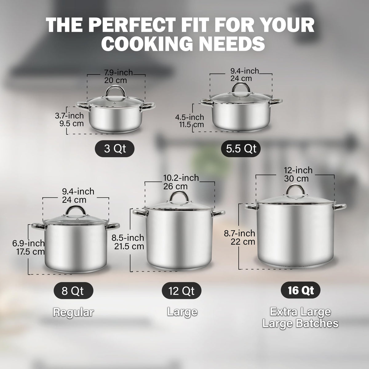 Cook N Home stockpot on induction stove for versatile cooking