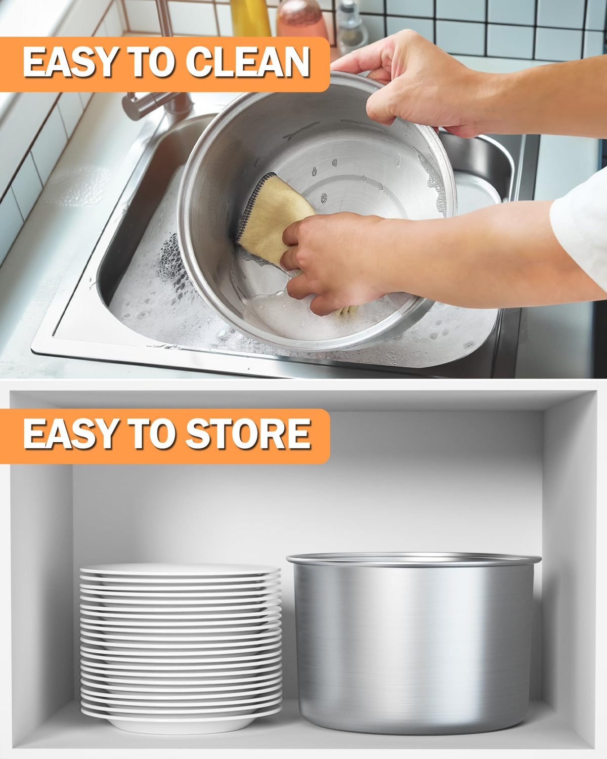 Wooden cool-touch handle on Cook N Home popcorn popper in kitchen
