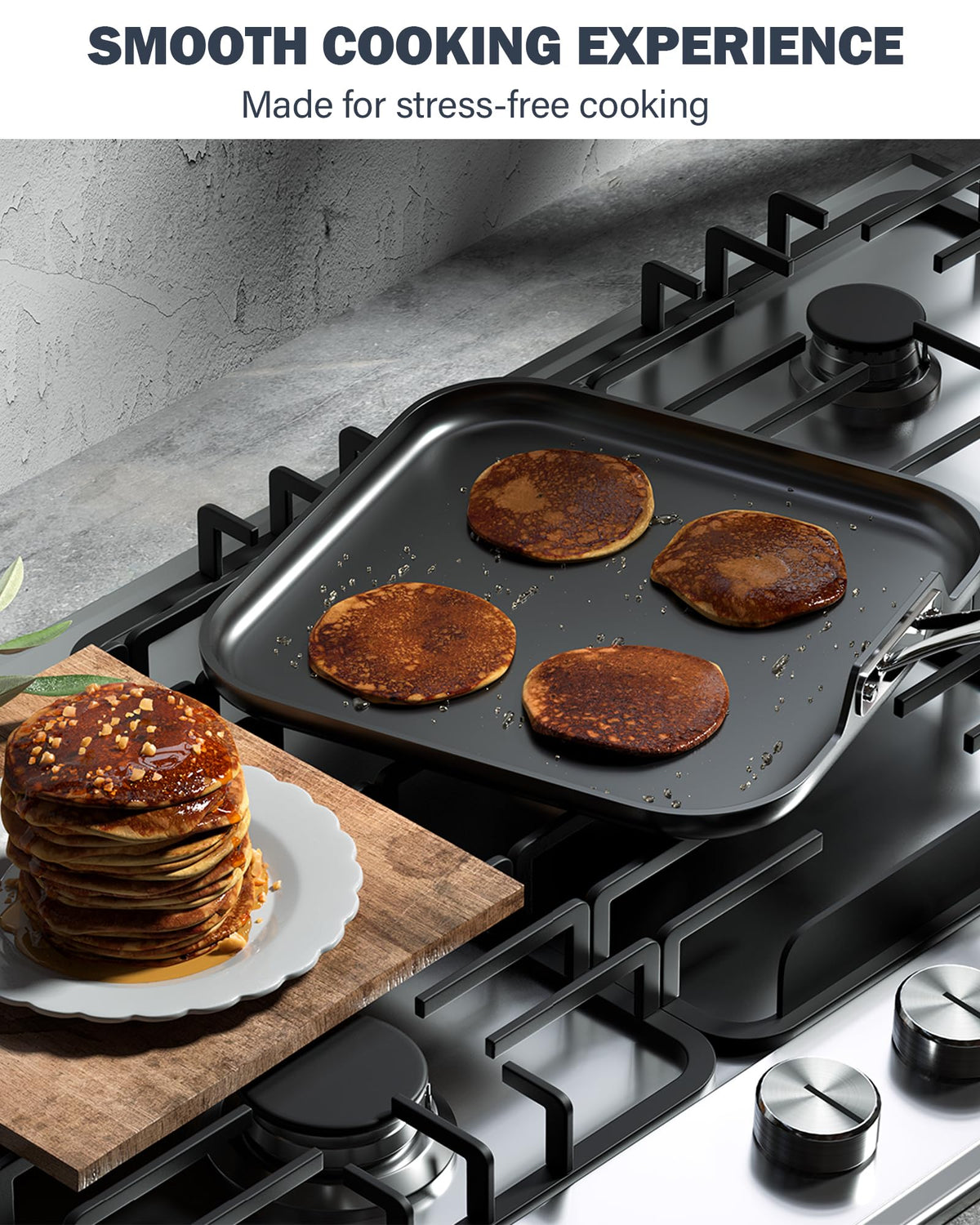Cooks Standard pan is dishwasher-safe with recommended hand wash for longevity.