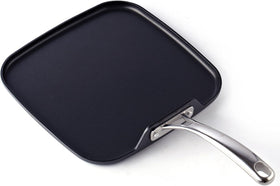 Cooks Standard nonstick square griddle 11x11 for easy food release during weeknight cooking.
