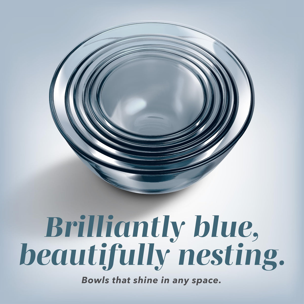 COOK WITH COLOR blue-lidded bowls set, ideal for meal prep and airtight storage.