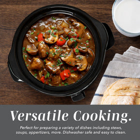 COOK WITH COLOR 2QT mini slow cooker control-knob view, simple operation for quick meals.