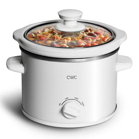 COOK WITH COLOR 2QT mini slow cooker side view showing compact design for small kitchens
