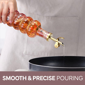 COOK WITH COLOR 500ml capacity olive oil bottle pink suitable for EVOO and vinegars.