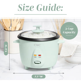 Cook With Color 6 Cup Rice Cooker shows measurement marks for precise portions.