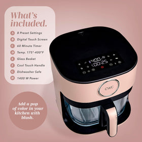 COOK WITH COLOR digital display with 8 presets for quick planning